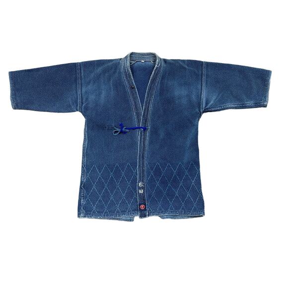 Japanese Indigo Cotton Sashiko Kendo Kendogi Size Small - Picture 1 of 10